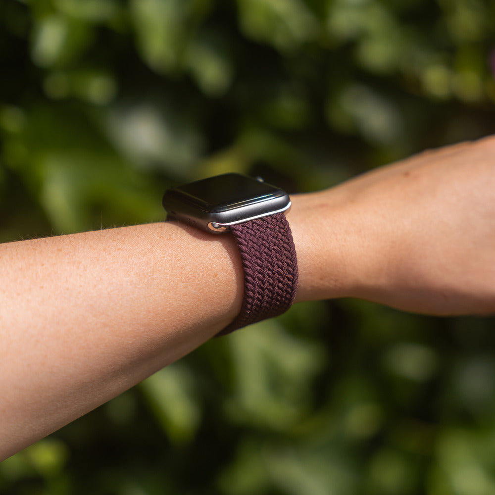 Apple Watch Bandje Rood Bordeaux Gevlochten