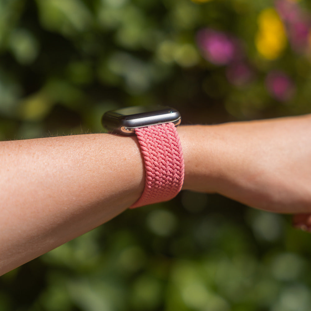 Apple Watch Bandje Roze Gevlochten